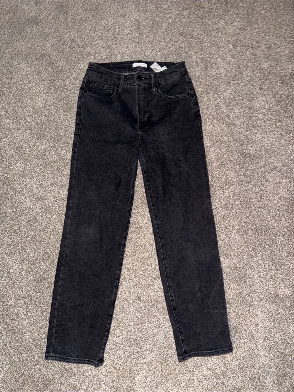 Good American Black Straight Leg Jeans